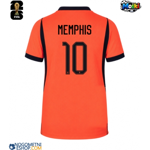 Moški Nogometni dresi Nizozemska Memphis Depay #10 Domači SP 2026 Kratek Rokav